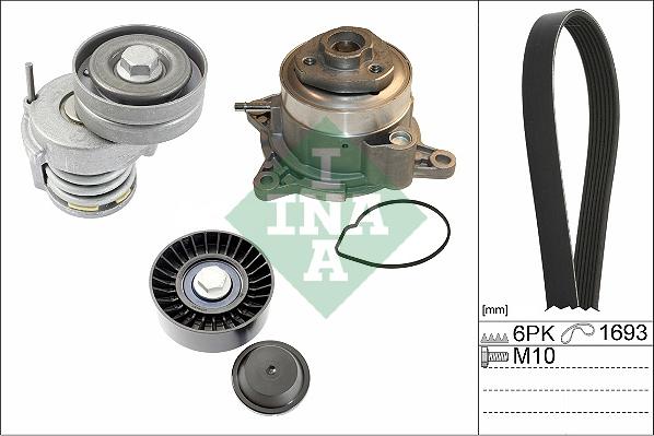 Wilmink Group WG2171308 - Водяной насос + комплект ручейковых ремней www.autospares.lv