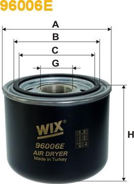 WIX Filters 96006E - Gaisa sausinātāja patrona, Gaisa kompresors www.autospares.lv