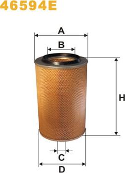 WIX Filters 46594E - Gaisa filtrs www.autospares.lv