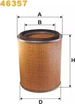 WIX Filters 46357 - Gaisa filtrs www.autospares.lv