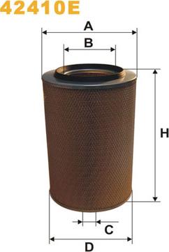 WIX Filters 42410E - Gaisa filtrs www.autospares.lv