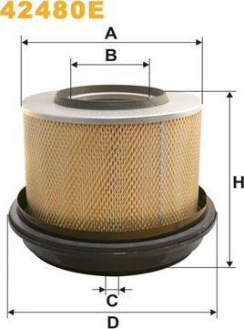 WIX Filters 42480E - Gaisa filtrs www.autospares.lv