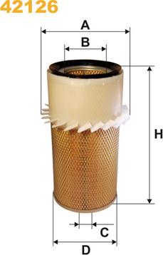 WIX Filters 42126 - Gaisa filtrs www.autospares.lv