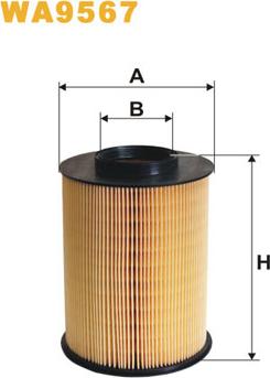 WIX Filters WA9567 - Воздушный фильтр, двигатель www.autospares.lv