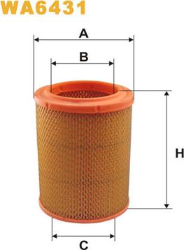 WIX Filters WA6431 - Воздушный фильтр, двигатель www.autospares.lv