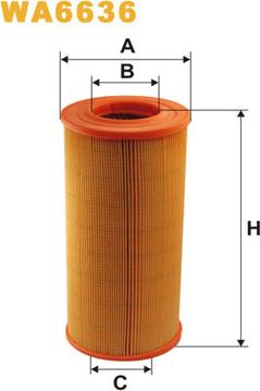 WIX Filters WA6636 - Gaisa filtrs www.autospares.lv