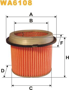 WIX Filters WA6108 - Gaisa filtrs www.autospares.lv