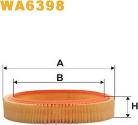 WIX Filters WA6398 - Gaisa filtrs www.autospares.lv