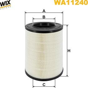 WIX Filters WA11240 - Gaisa filtrs www.autospares.lv