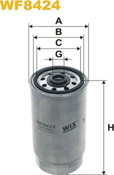 WIX Filters WF8424 - Degvielas filtrs www.autospares.lv