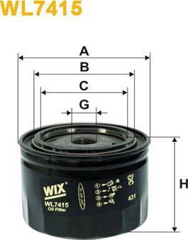 WIX Filters WL7415 - Oil Filter www.autospares.lv