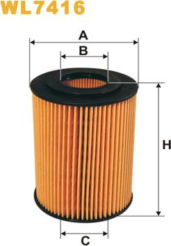 WIX Filters WL7416 - Eļļas filtrs www.autospares.lv