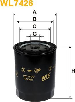 WIX Filters WL7426 - Eļļas filtrs www.autospares.lv