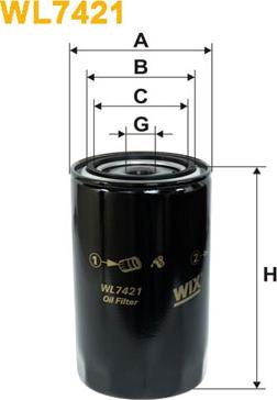 WIX Filters WL7421 - Oil Filter www.autospares.lv