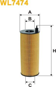 WIX Filters WL7474 - Eļļas filtrs www.autospares.lv