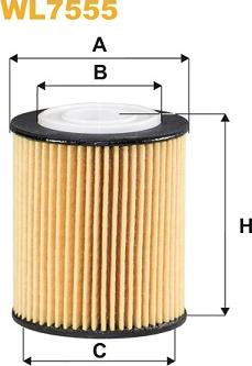 WIX Filters WL7555 - Eļļas filtrs www.autospares.lv