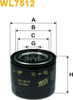 WIX Filters WL7512 - Eļļas filtrs www.autospares.lv