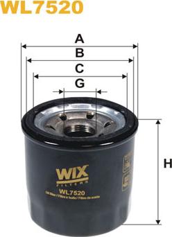 WIX Filters WL7520 - Eļļas filtrs www.autospares.lv