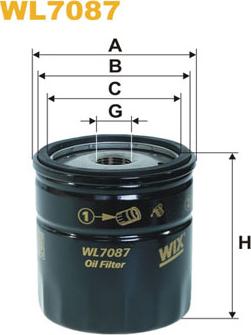 WIX Filters WL7087 - Eļļas filtrs autospares.lv