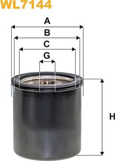 WIX Filters WL7144 - Eļļas filtrs autospares.lv