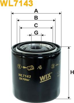 WIX Filters WL7143 - Eļļas filtrs www.autospares.lv