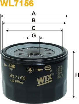 WIX Filters WL7156 - Масляный фильтр www.autospares.lv