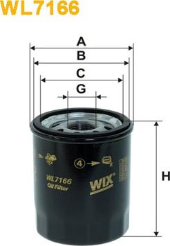 WIX Filters WL7166 - Eļļas filtrs autospares.lv