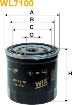 WIX Filters WL7100 - Масляный фильтр www.autospares.lv