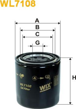 WIX Filters WL7108 - Масляный фильтр www.autospares.lv