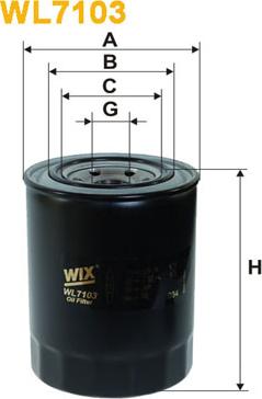 WIX Filters WL7103 - Eļļas filtrs www.autospares.lv