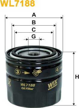 WIX Filters WL7188 - Eļļas filtrs www.autospares.lv