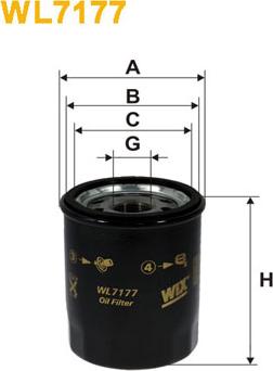 WIX Filters WL7177 - Eļļas filtrs autospares.lv