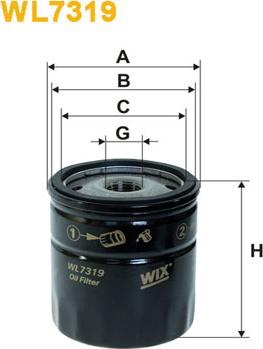 WIX Filters WL7319 - Масляный фильтр www.autospares.lv