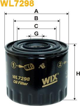 WIX Filters WL7298 - Eļļas filtrs autospares.lv