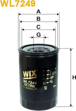 WIX Filters WL7249 - Eļļas filtrs www.autospares.lv