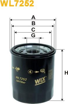 WIX Filters WL7252 - Масляный фильтр www.autospares.lv