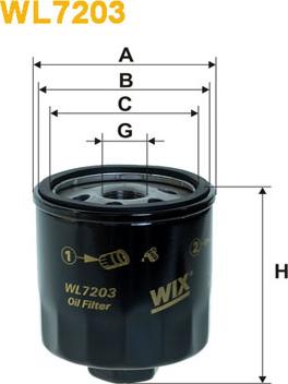 WIX Filters WL7203 - Eļļas filtrs autospares.lv