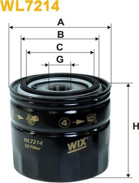 WIX Filters WL7214 - Масляный фильтр www.autospares.lv