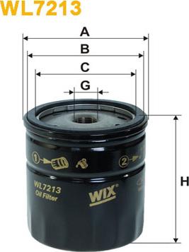 WIX Filters WL7213 - Eļļas filtrs autospares.lv