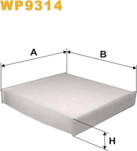 WIX Filters WP9314 - Filter, interior air www.autospares.lv