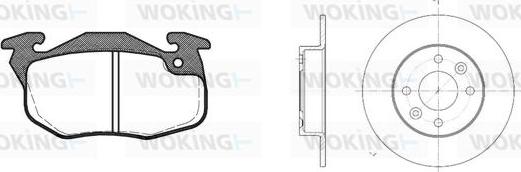 Woking 80923.04 - Bremžu komplekts, Disku bremzes autospares.lv