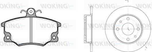 Woking 80463.00 - Brake Set, disc brakes www.autospares.lv