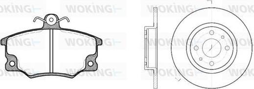 Woking 80463.01 - Brake Set, disc brakes www.autospares.lv