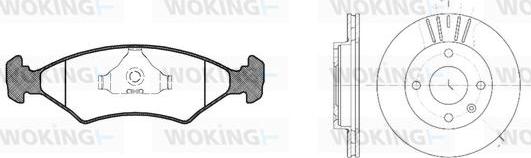 Woking 80193.01 - Bremžu komplekts, Disku bremzes autospares.lv