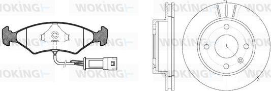 Woking 80193.03 - Bremžu komplekts, Disku bremzes www.autospares.lv