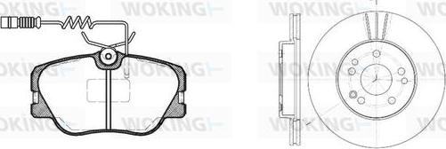 Woking 80893.00 - Дисковый тормозной механизм, комплект www.autospares.lv