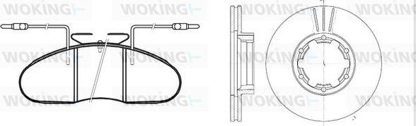 Woking 81483.00 - Bremžu komplekts, Disku bremzes autospares.lv