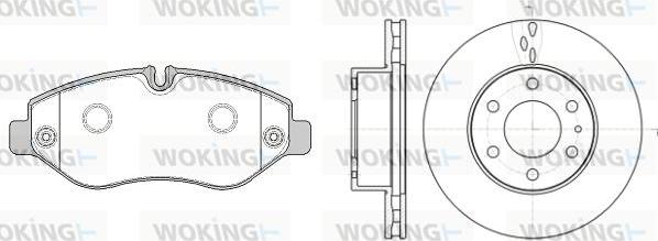 Woking 813453.02 - Bremžu komplekts, Disku bremzes www.autospares.lv