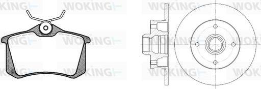 Woking 83633.02 - Bremžu komplekts, Disku bremzes autospares.lv