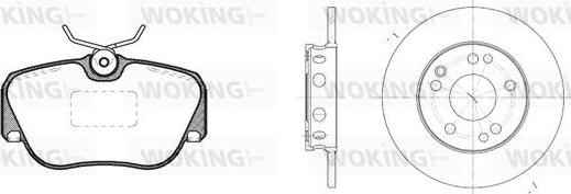 Woking 83843.00 - Bremžu komplekts, Disku bremzes www.autospares.lv